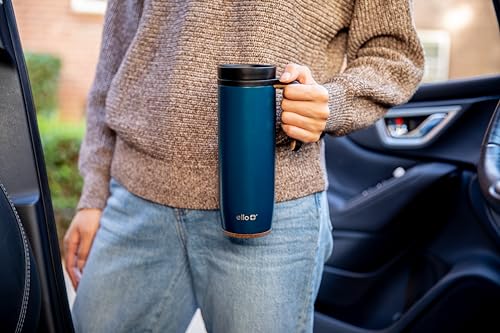 18oz Vacuum Insulated Stainless Steel Travel Mug with Side Handle and Leak-Proof Slider Lid P441127
