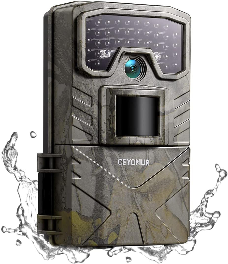 30MP 1080P Trail Camera with Low Glow IR LEDs Night Vision Motion Activated IP66 Waterproof J166