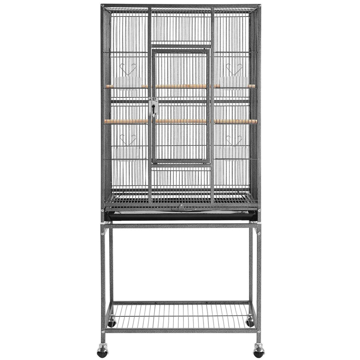 Metal Bird Cage with Rolling Detachable Stand Q7545