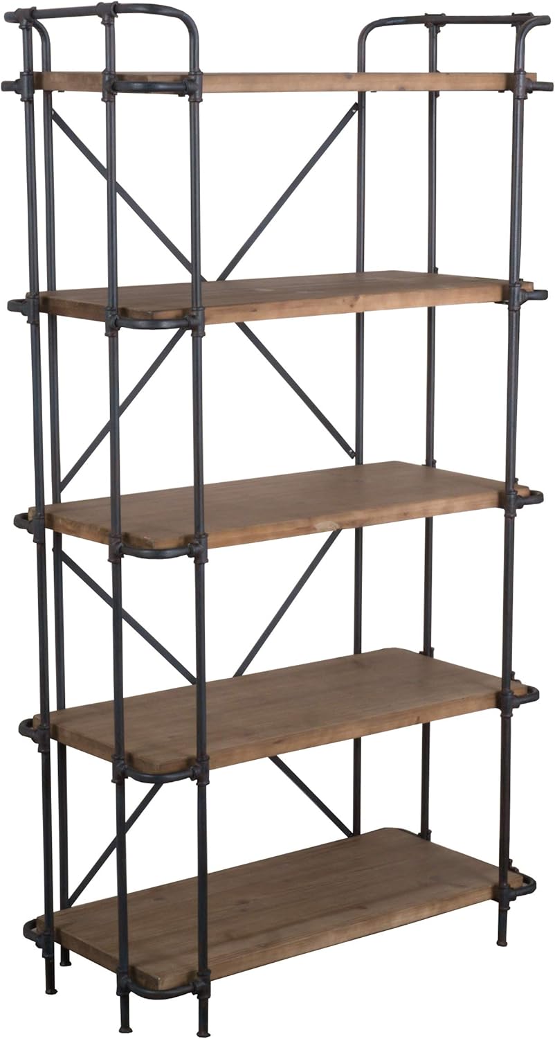 5-Shelf Solid Wood Bookcase N855181