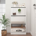 White Shoe Cabinet with 3 Flip Drawers & 2 Sliding Drawers M473