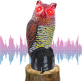 Solar Powered Owl Statue with Red Eyes S593