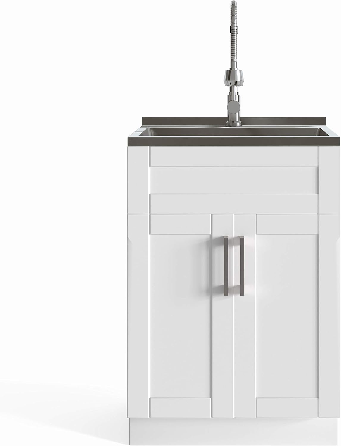 24 inch Laundry Cabinet with Faucet and Stainless Steel Sink L7179