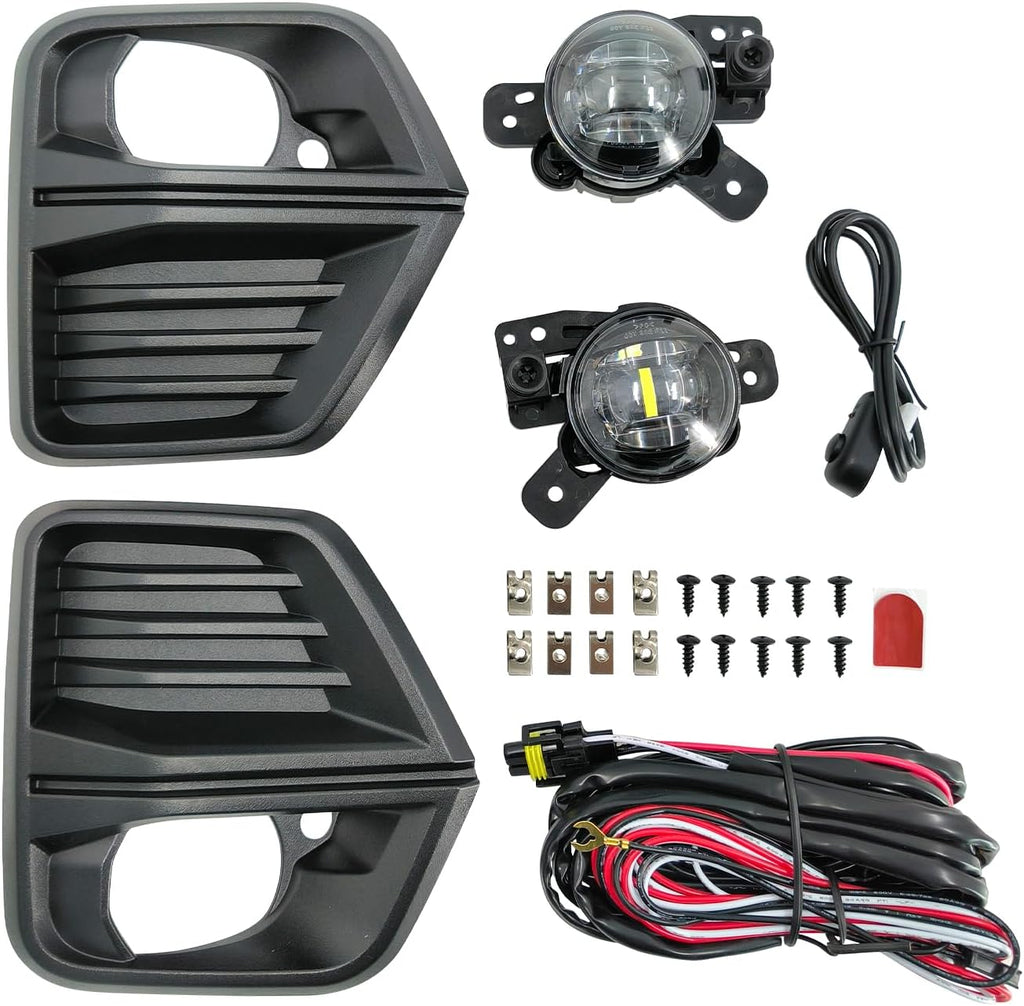 Front Fog Light Assembly with Bezel Cover and Harness for Chevy Colorado 2023 2024 O74246