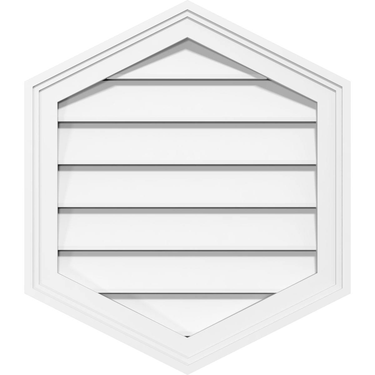 Vertical Peaked Surface Mount PVC Gable Vent O24420