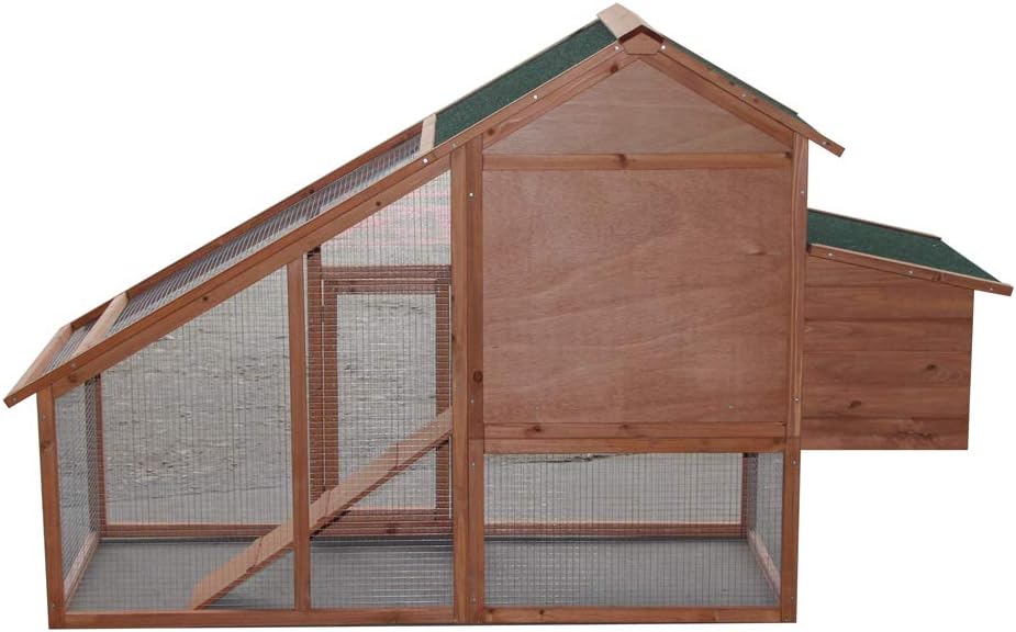 Waterproof Multi-Level Chicken Coop with Ramps, Nesting Box, Wire Fence (75‘’) M11563