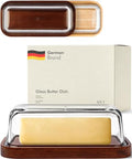 Glass butter dish with airtight lid V56688