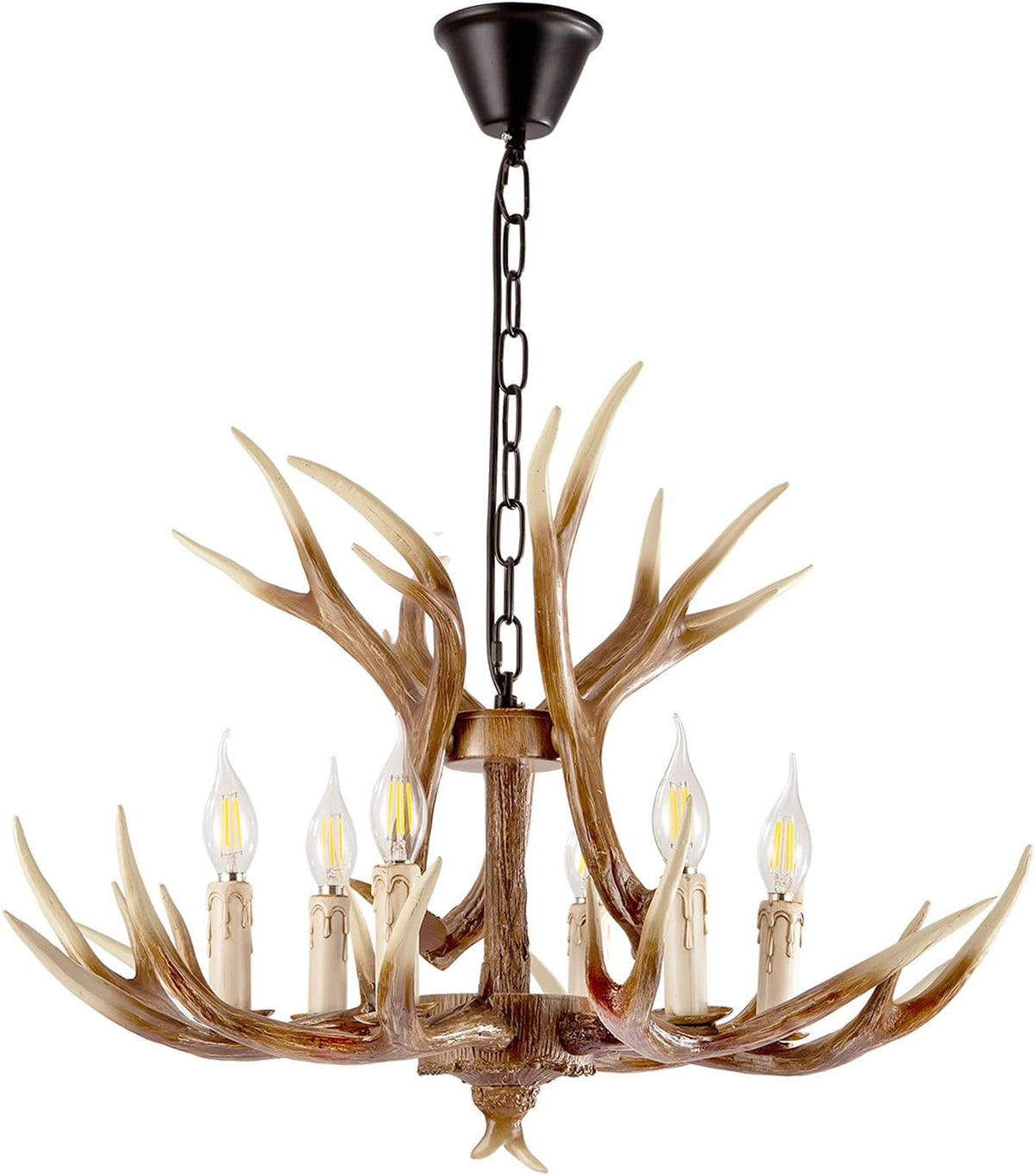 6 Lights Antler Chandelier T511