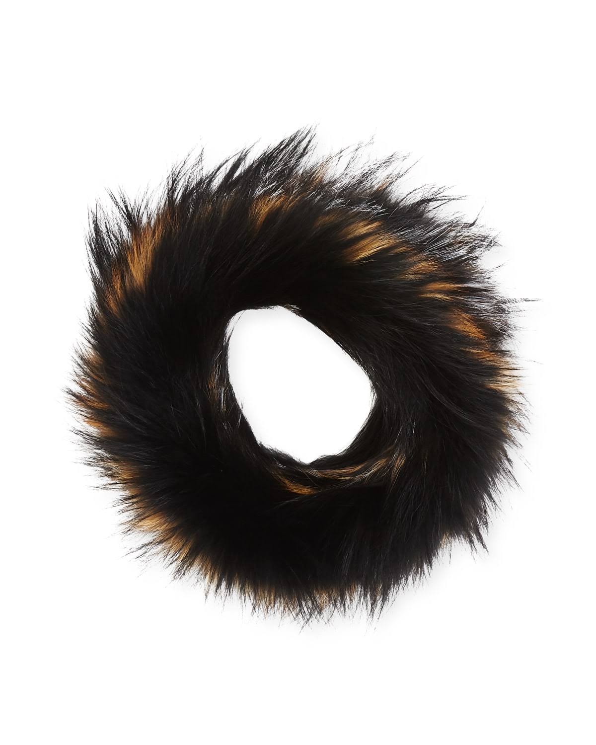 Knit Fur Infinity Scarf J2258