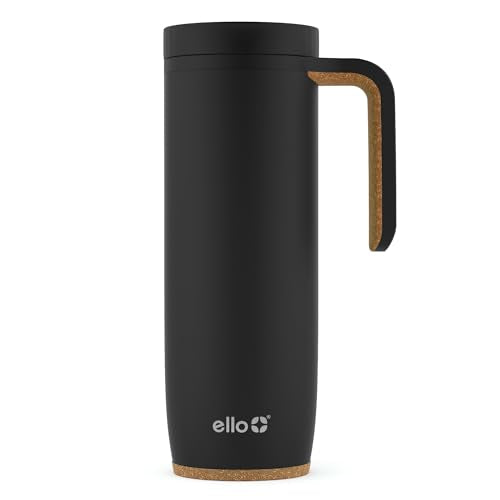 18oz Vacuum Insulated Stainless Steel Travel Mug with Side Handle and Leak-Proof Slider Lid P441127