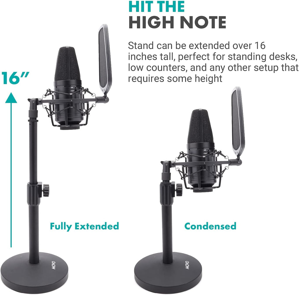 Studio Headphones with Microphone, Pop Filter, and Mic Stand P5001
