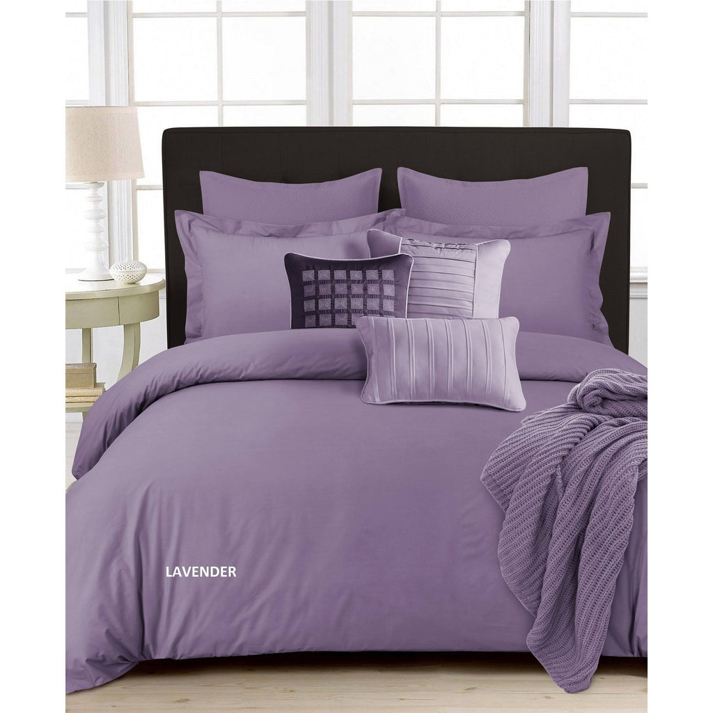 350 Thread Count Cotton Percale Duvet Cover Set Purple Q84443