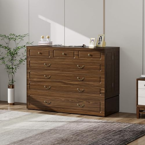 Queen Murphy Bed with Charging Station and Storage Drawer Z305217