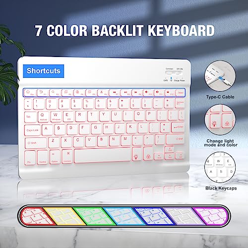 Rose Gold 360° Rotatable Bluetooth Keyboard Case for 10.2 inch iPad R676