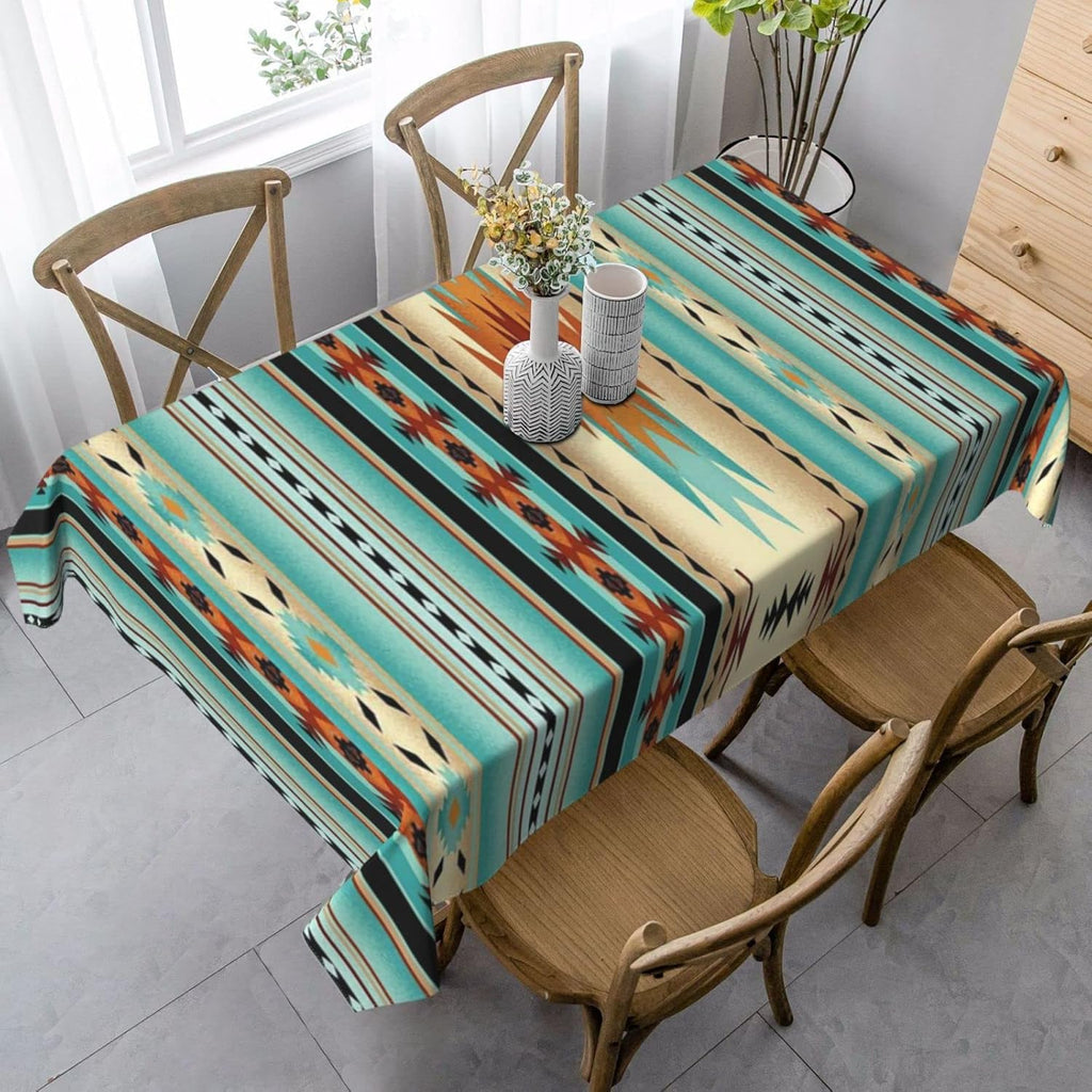 60 X 90 Inches Rectangular Navajo Print Tablecloth G657