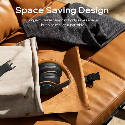 Bluetooth Headphones Over Ear, 90 Hours Playtime, Wireless, Noise Isolating, HiFi Stereo, Black U58684