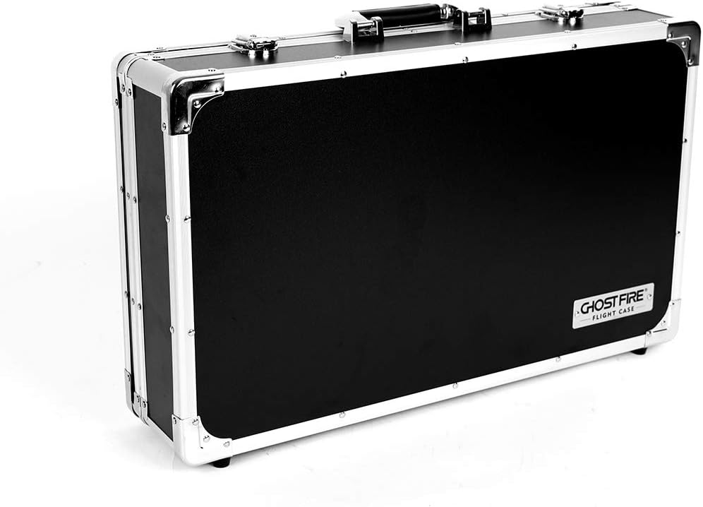21.6x12.4x4.2in Sturdy Locking Aluminum Guitar Multi Effect Pedal Case W46339