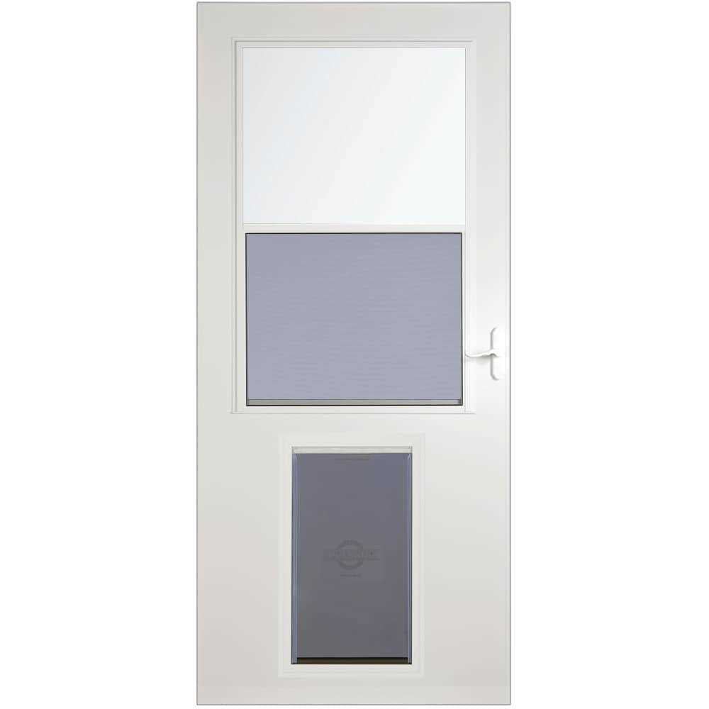 White High-view Wood Core Storm Door E694