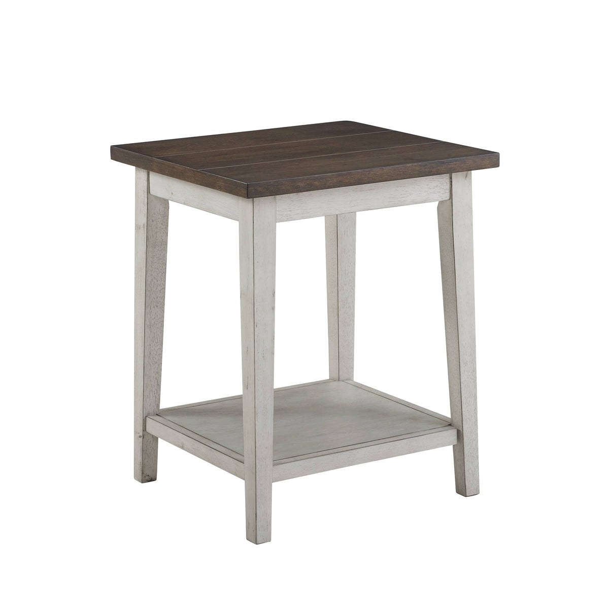 Rustic Open-Shelf Side Table V3819