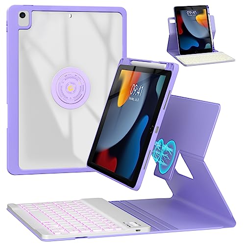 Rose Gold 360° Rotatable Bluetooth Keyboard Case for 10.2 inch iPad R676