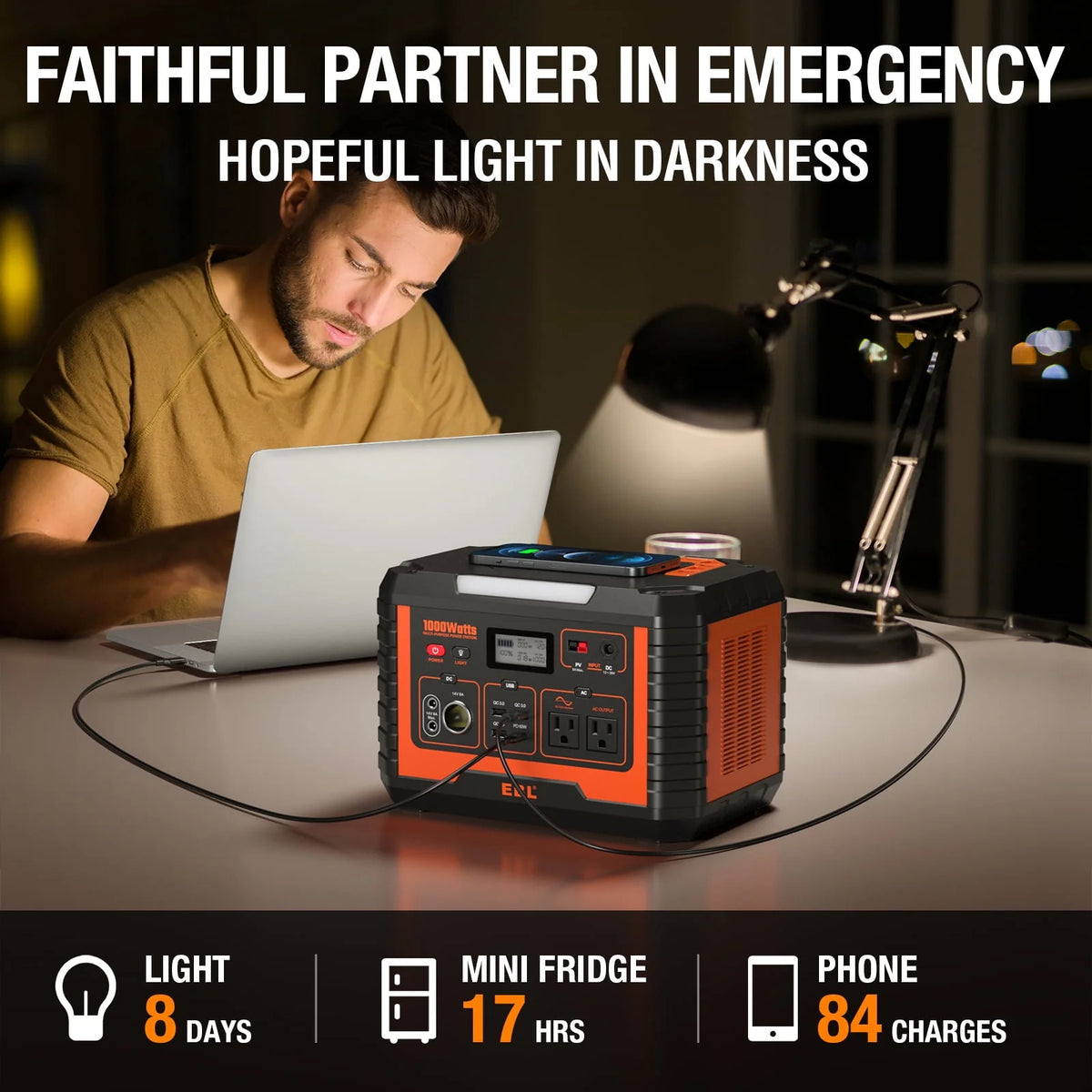 1000W 999Wh Portable Power Station A7036