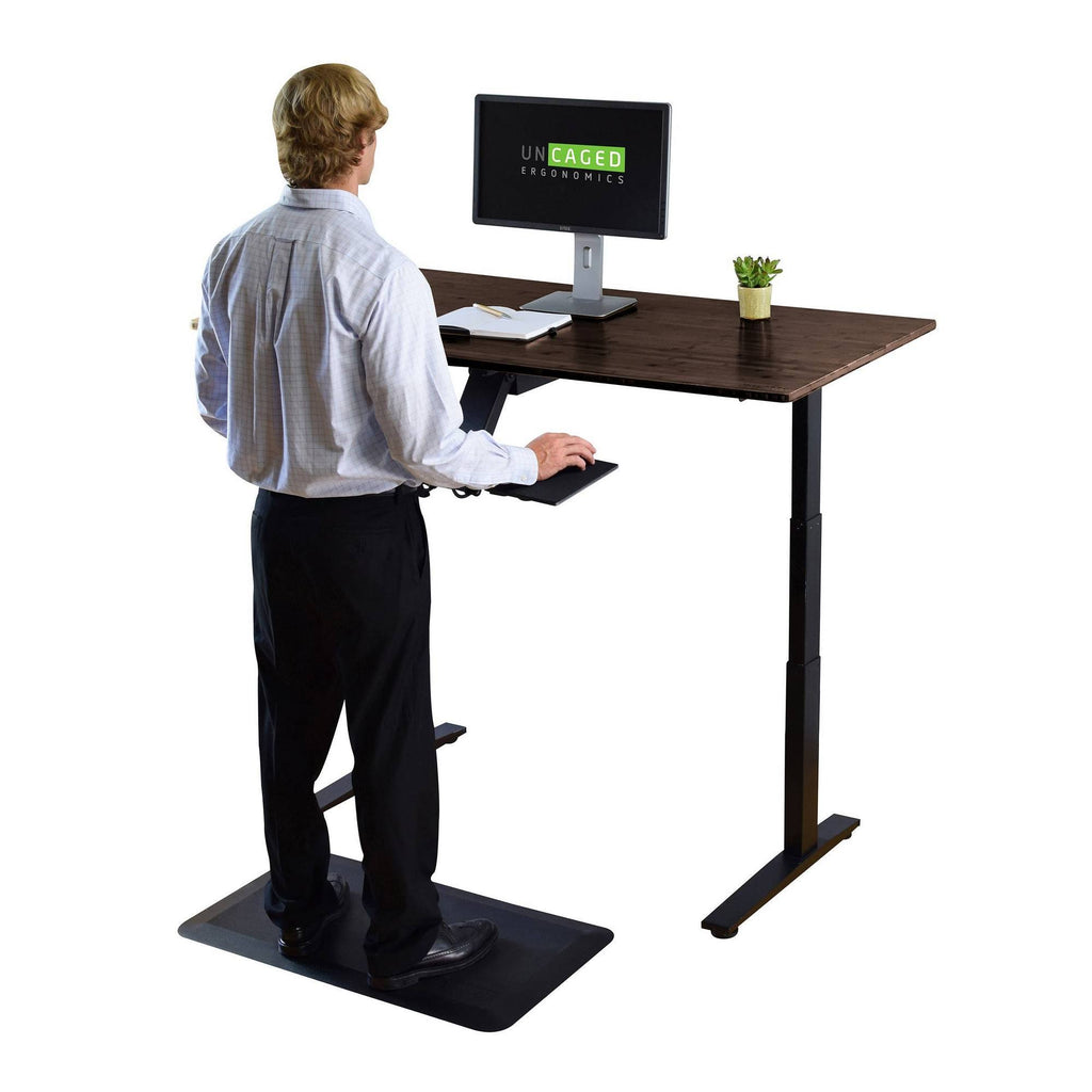 Black Bamboo Electric Adjustable Height Standing Desk M1965
