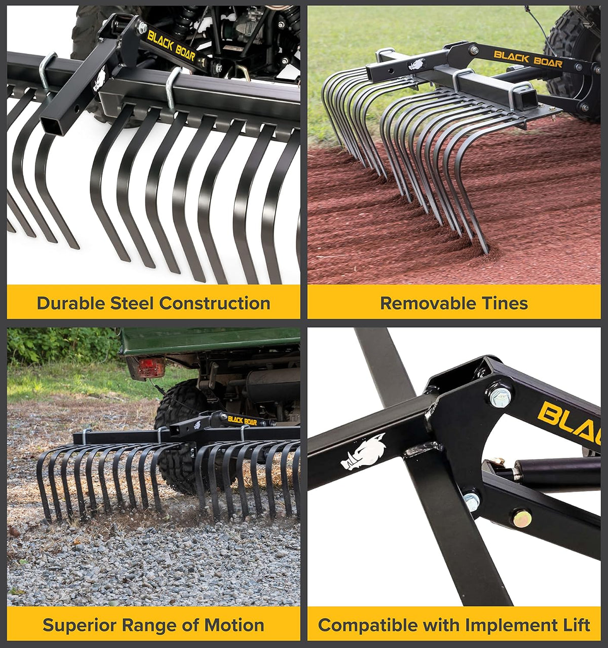 Black Boar ATV/UTV Landscape Rake O770514