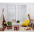 White Cordless Faux Wood Blind 22 x 48 J50769