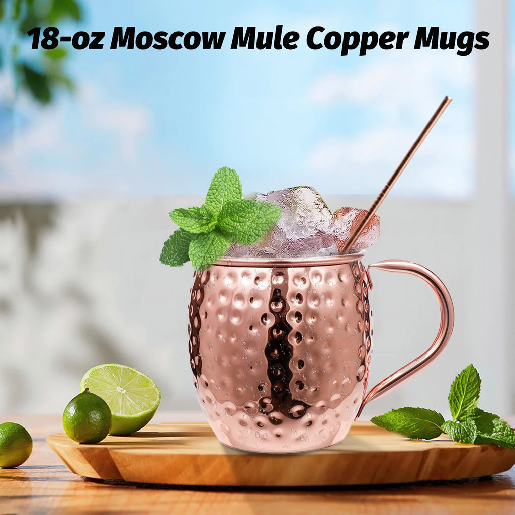 Stainless Steel Copper Cup Set Of 4 B9563