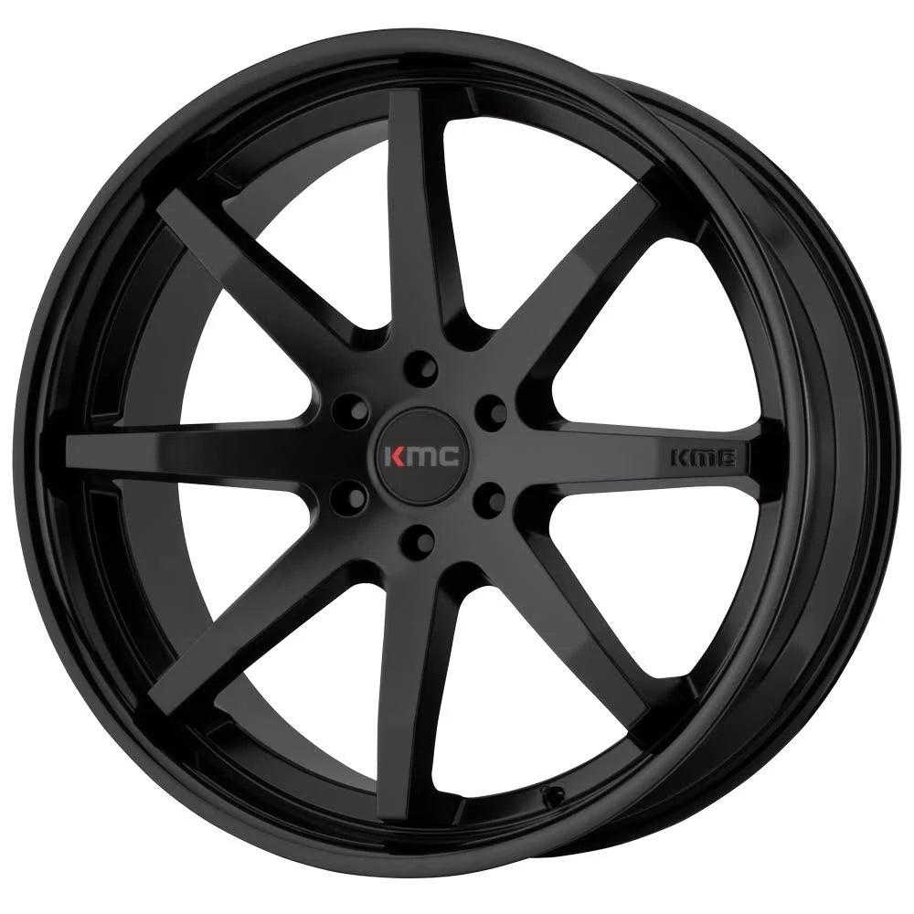 24x10 6x135 Satin Black Wheel with Gloss Black Lip H993