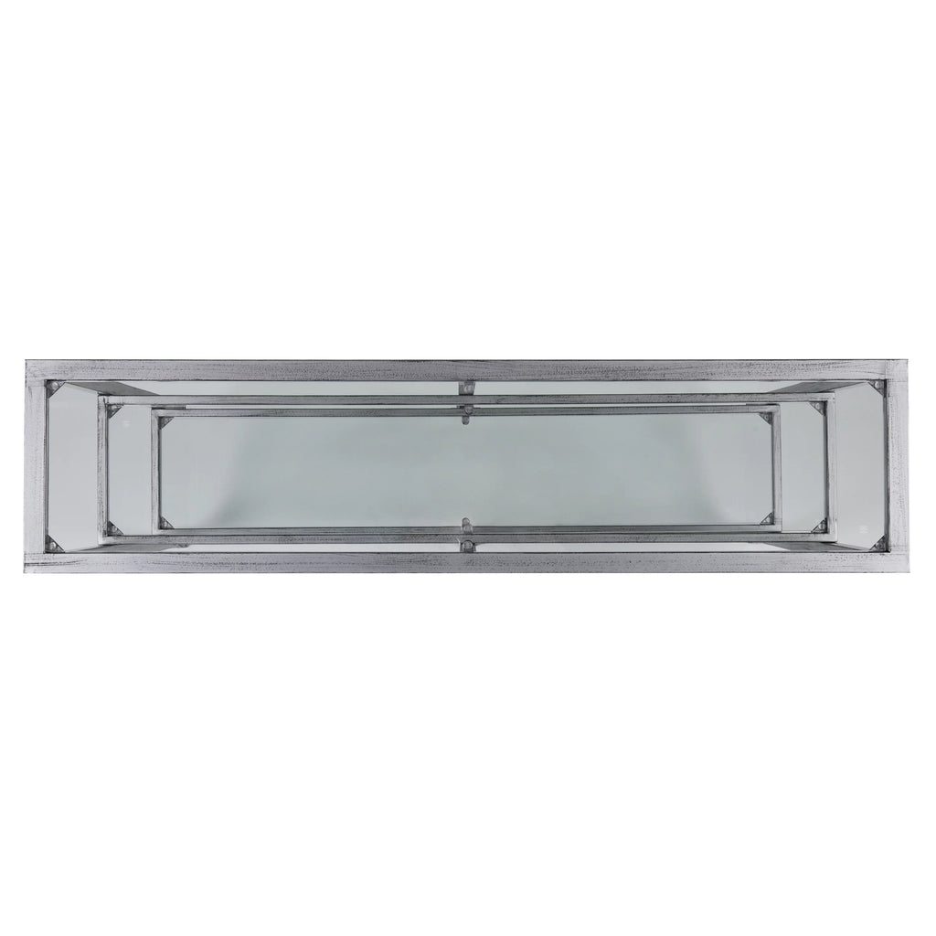 Metal Glass 3-Tier Console Table W558