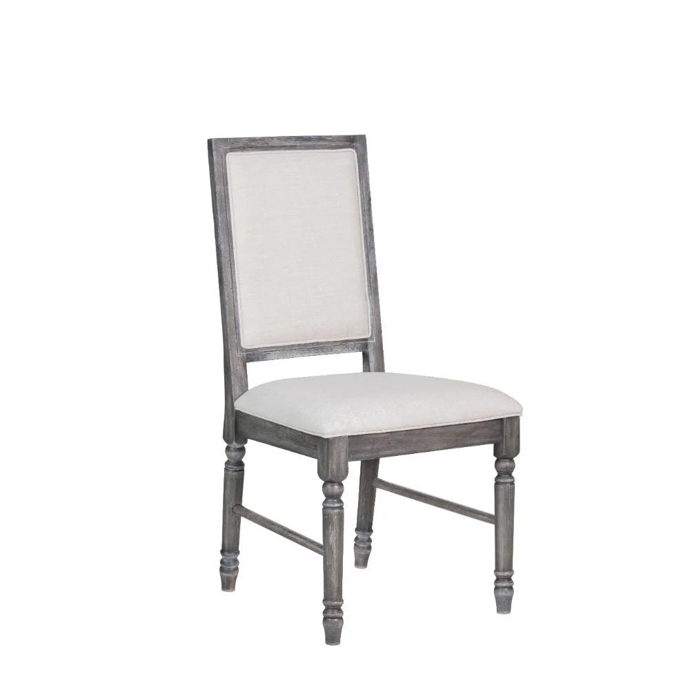Cream Linen Dining Chair Set Of 4 I7753