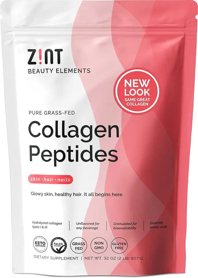 Grass-Fed Hydrolyzed Collagen Peptides Powder 32 oz Unflavored T109728