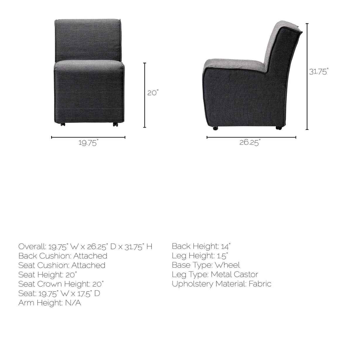 Grey Fabric Dining Chair K79096