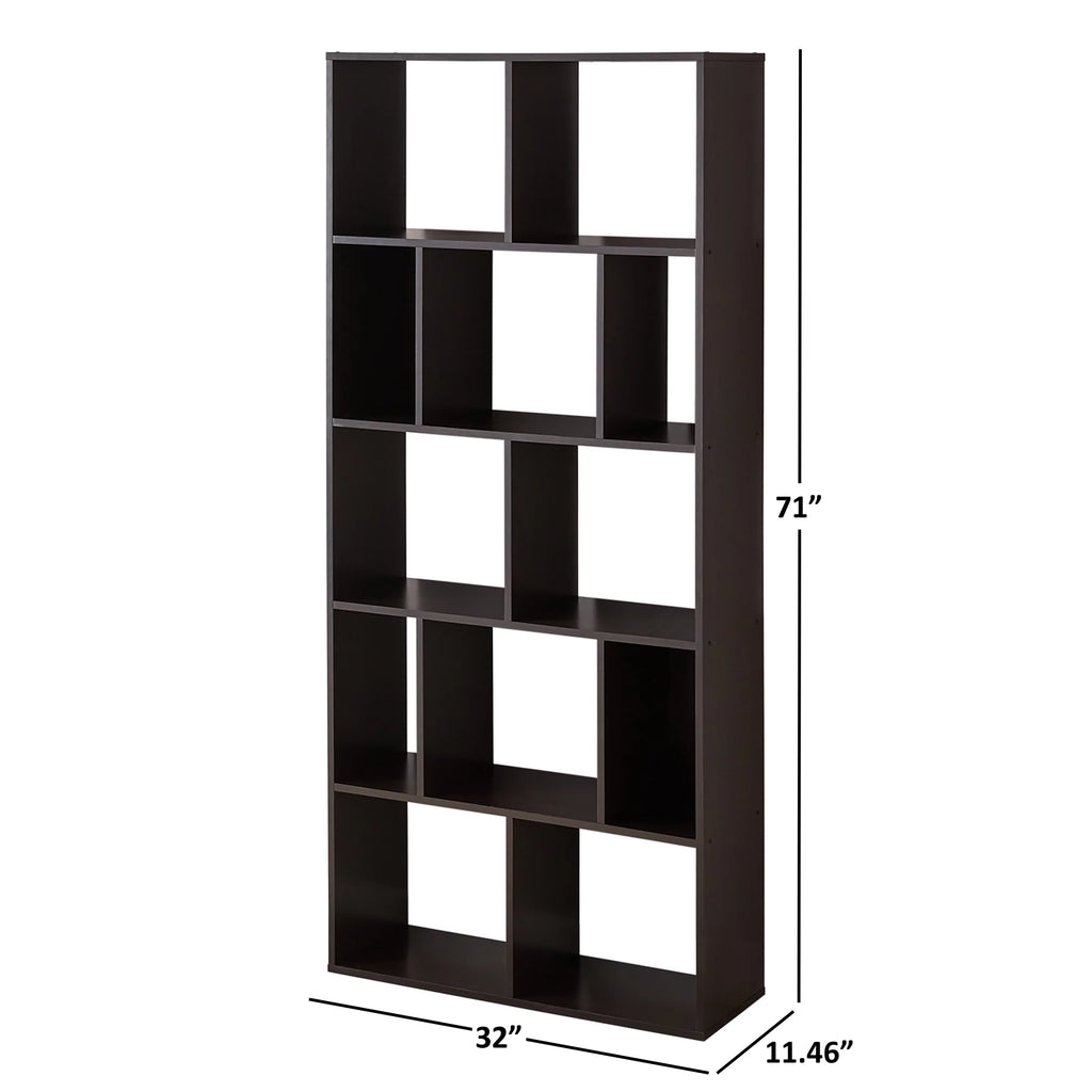 12 Cube Espresso Bookcase J295