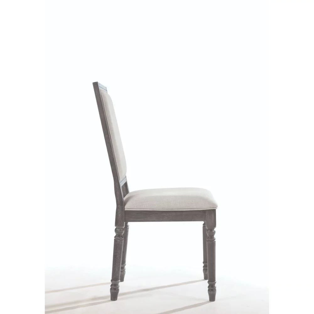 Cream Linen Dining Chair Set Of 4 I7753