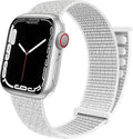 Sport Loop Band Compatible with Apple Watch Band 38mm 40mm 42mm 44mm Nylon Velcro Adjustable Wristband Summit White T27559
