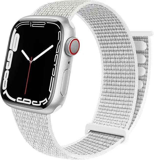 Sport Loop Band Compatible with Apple Watch Band 38mm 40mm 42mm 44mm Nylon Velcro Adjustable Wristband Summit White T27559