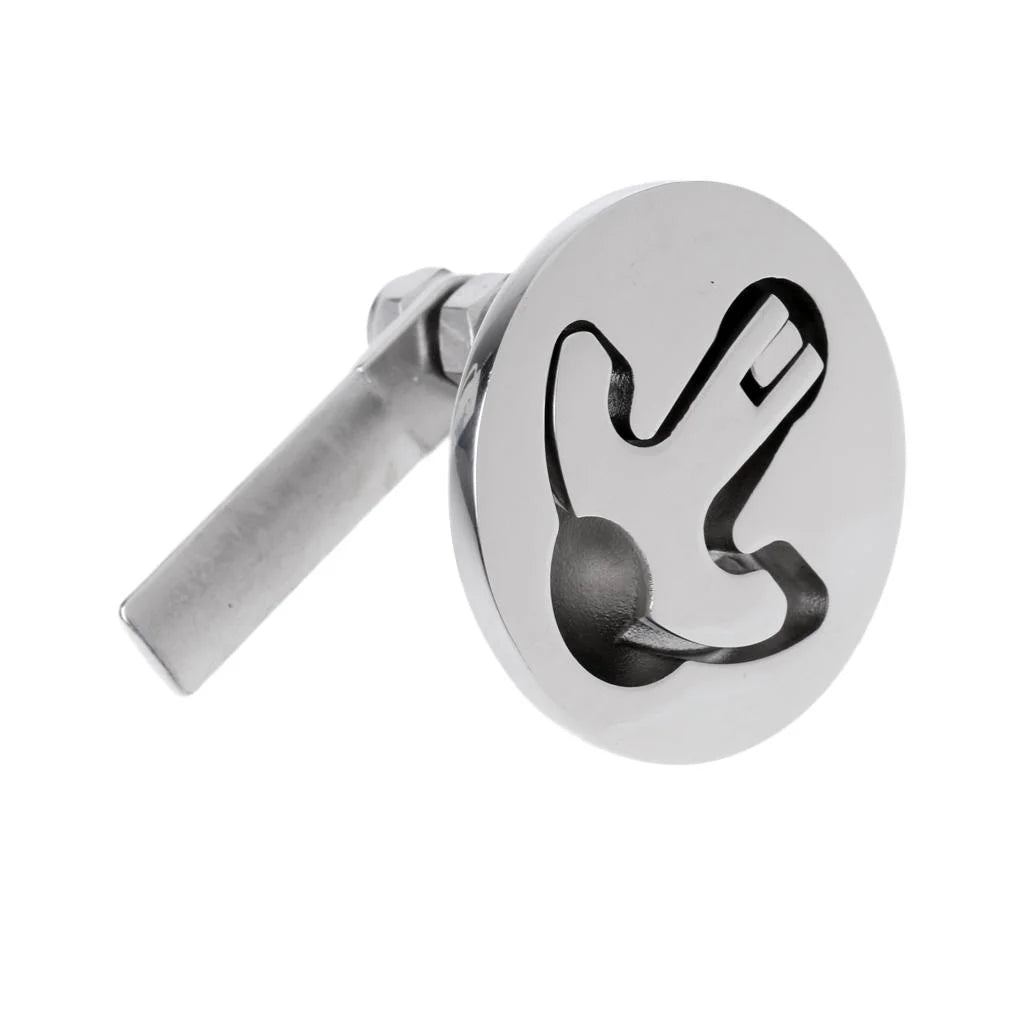 316 Stainless Steel Round Boat Pull, 2 inch 50mm Flush Pull T-Handle Latches R83507