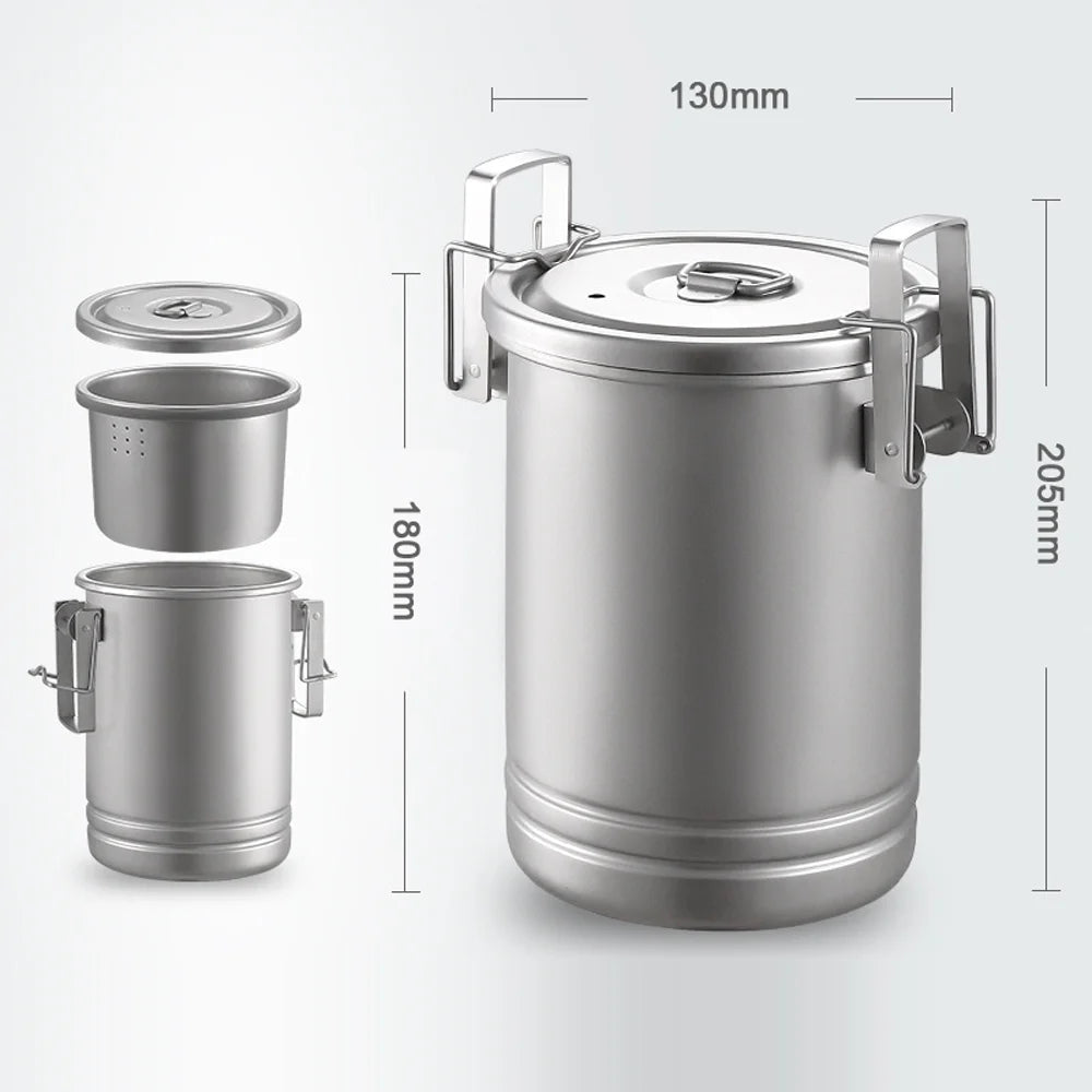 Stainless Steel Pot Portable Camping Cookware A88853