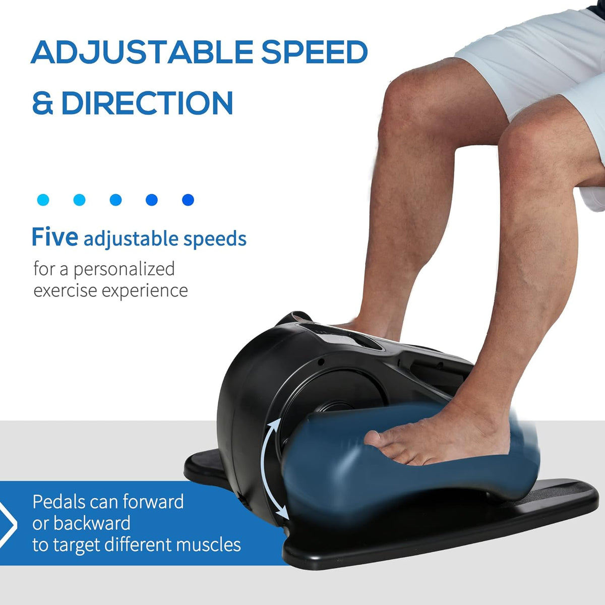Under Desk Bike Elliptical Machine with Adjustable Speed & LCD Display O149956