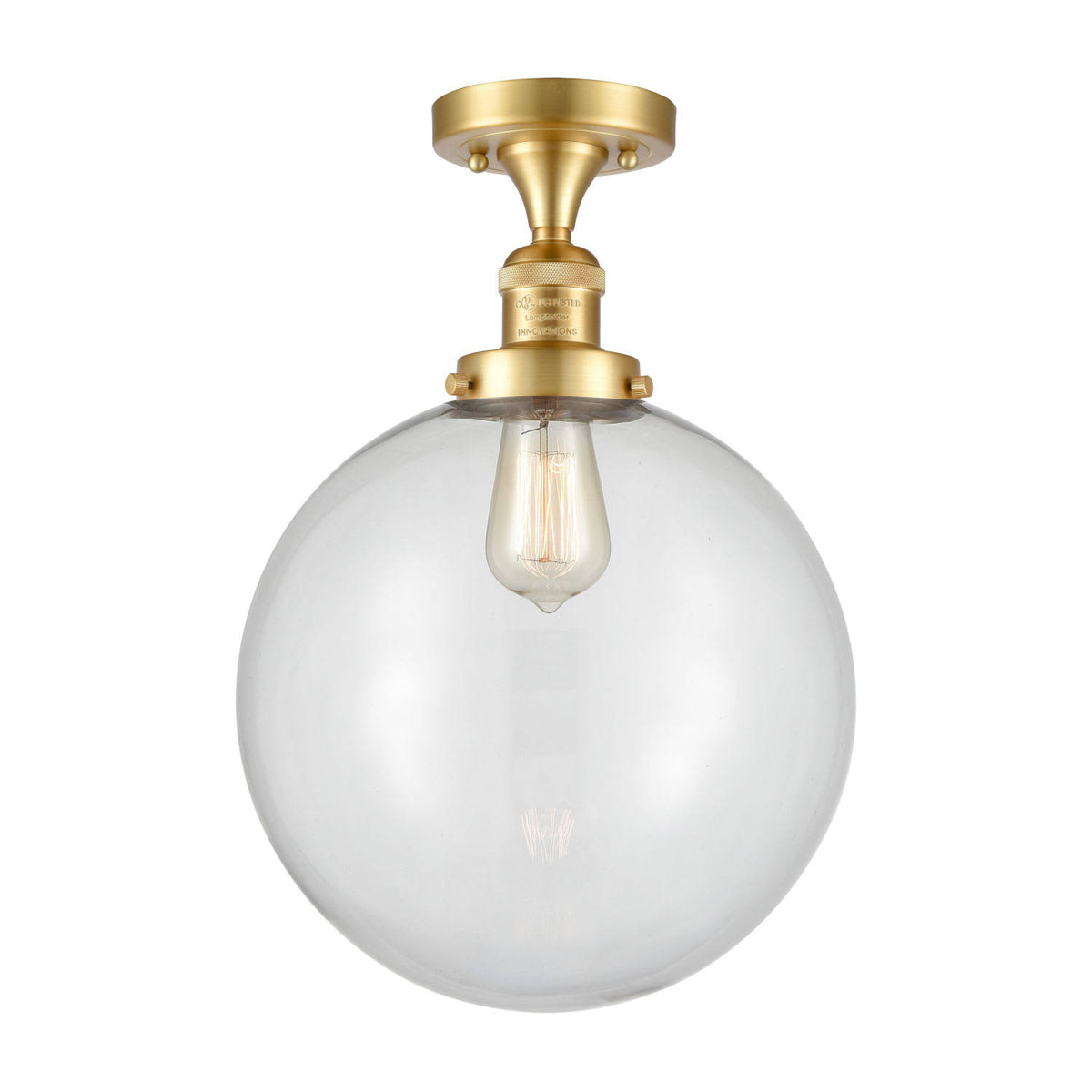 Satin Gold 12 inch Semi-Flush Mount Light U59909