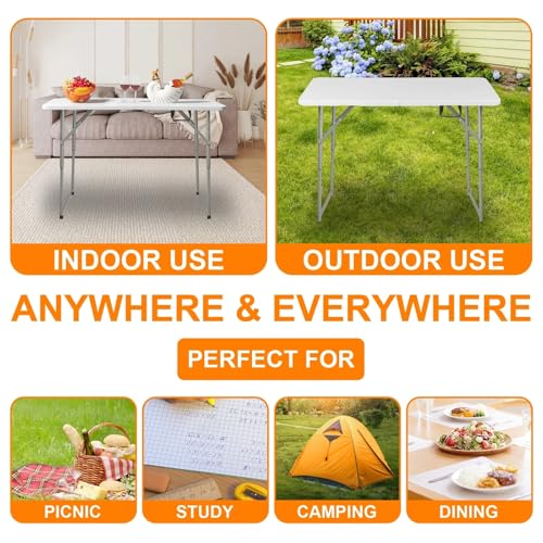 White 4ft Plastic Folding Table J903
