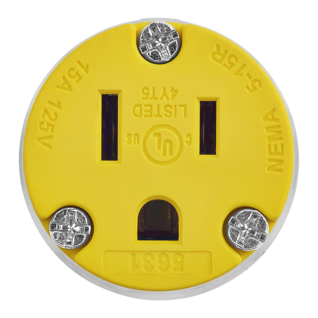 125V 15 Amp 12-18 AWG Light Up Female Connector H77236