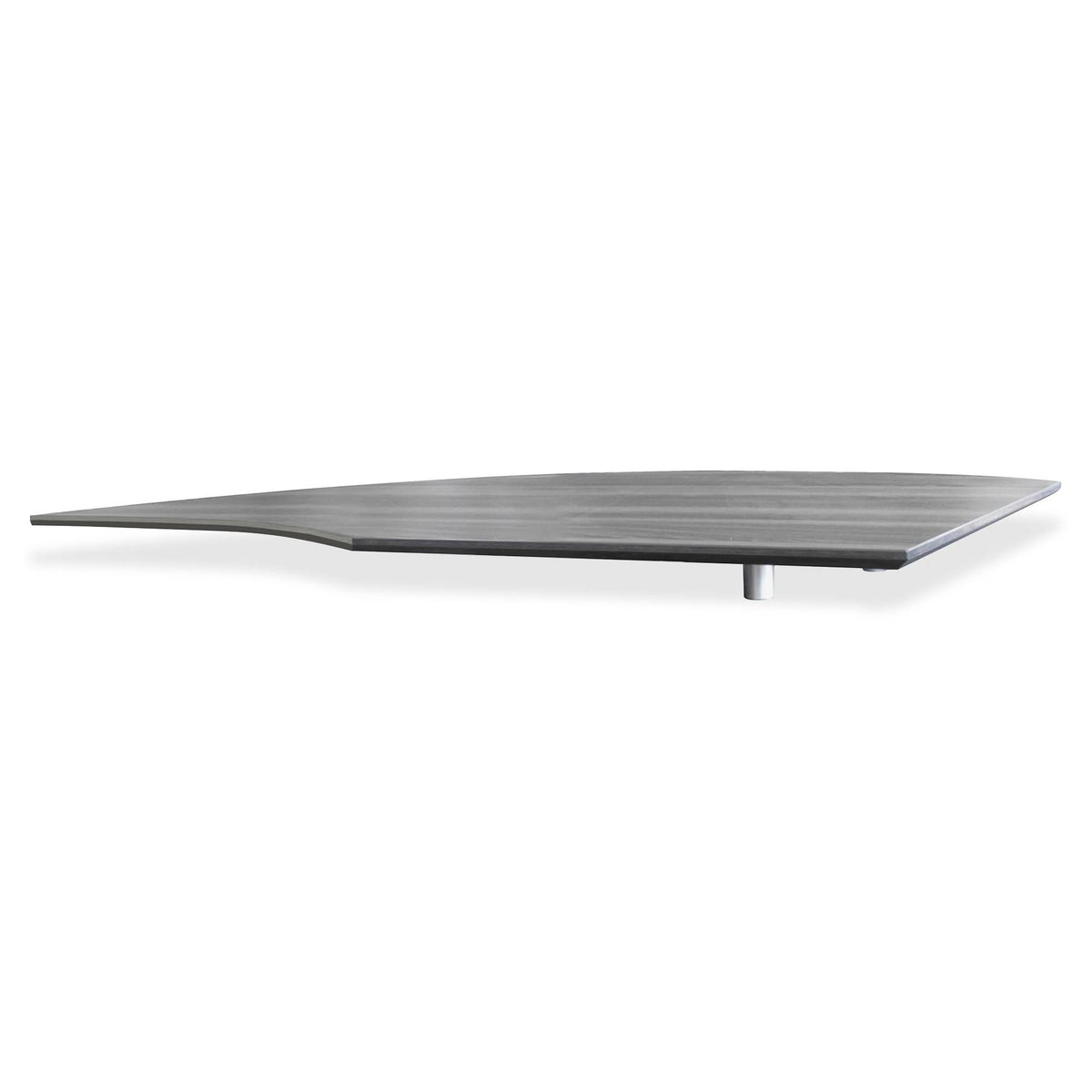 Gray Steel Curved Left Return Laminate Desk Q35665