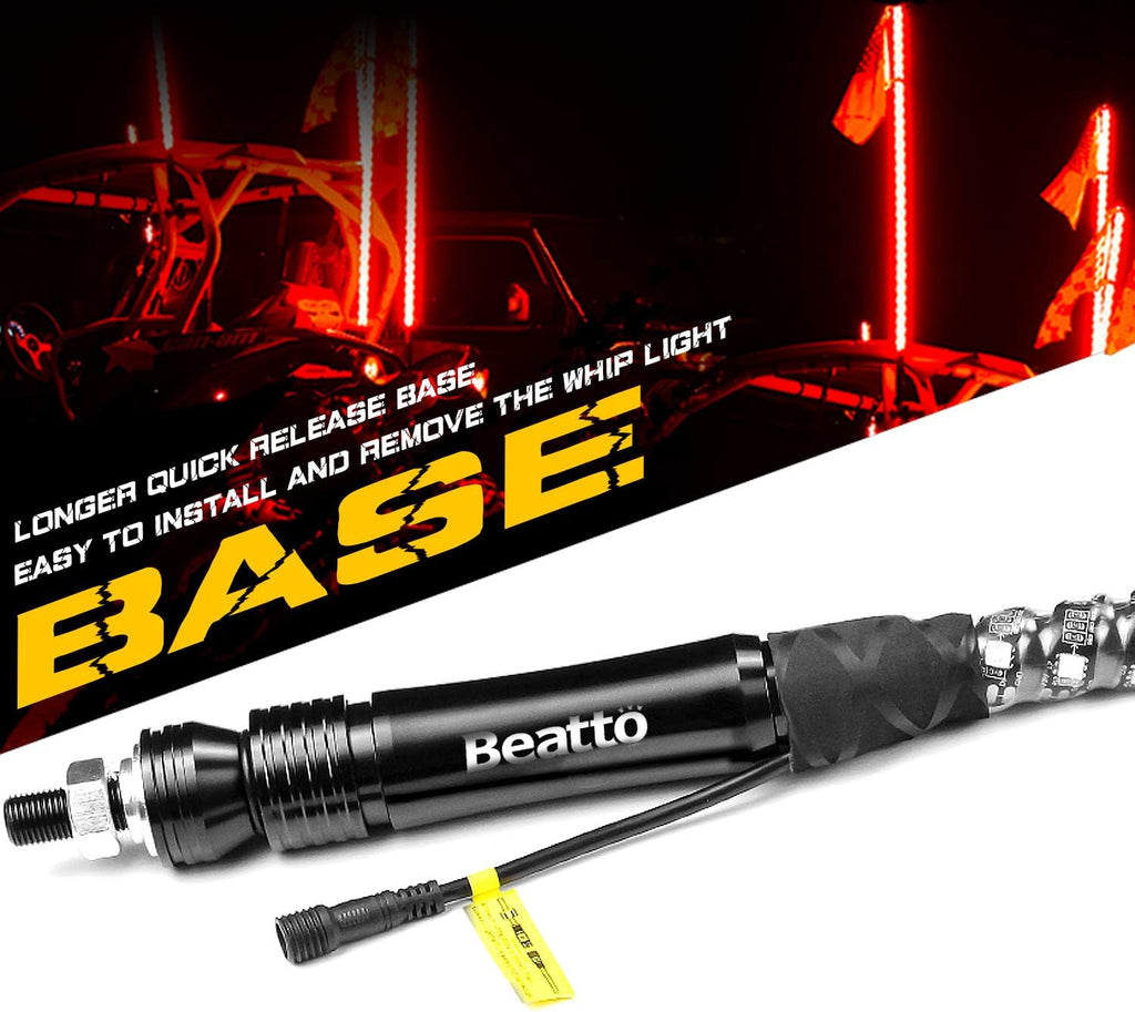 2 Pack LED Whips Light with Remote and App Control A64111