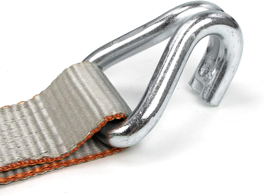 Ratchet Strap with Wire Hooks, 2 Inch x 15 Foot, 4 Pack, 3,300 Pound Safe Working Load L616544