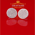 925 Sterling Silver White Hip Hop Stud Earrings N557319