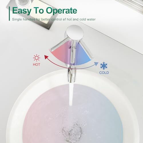 Chrome Single Handle One Hole Vessel Sink Faucet W41343