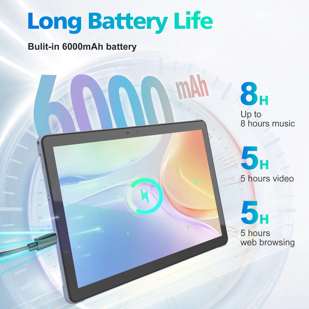 Android 12 Tablet 10.4 Inch with Case, 4GB RAM, 64GB Storage, Octa-Core, 6000mAh, Gray K558828